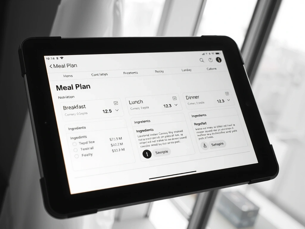 Nutribalance Ernährungsplan auf Tablet