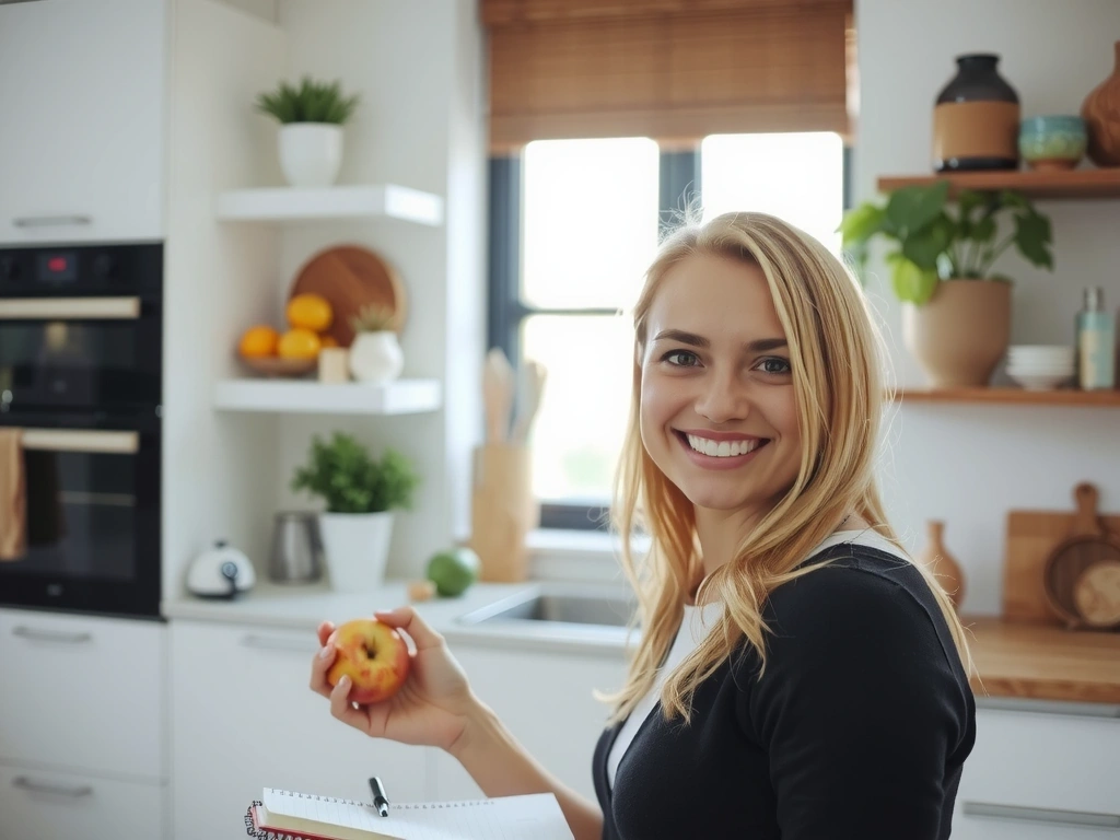 Porträt von Anna Schmidt, Ernährungsberaterin in der Küche